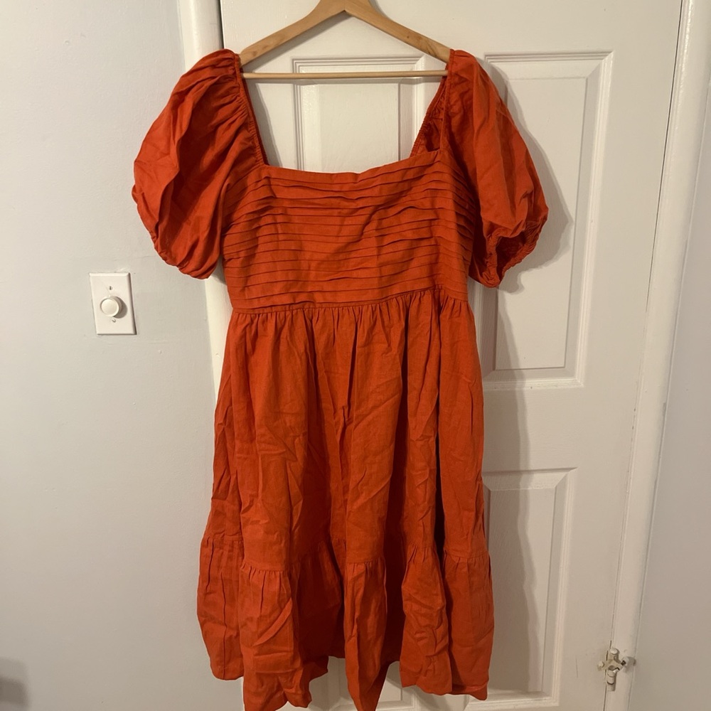Abercrombie & Fitch Rust Midi Dress - Picture 4 of 5